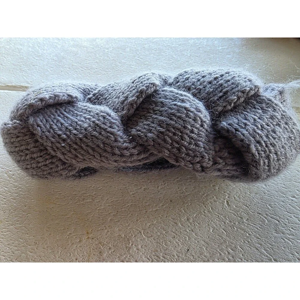 Women's Winter Chunky Knit Headbands Braided Knitted Ear Warmer Head Gray Small